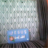 quadro com frase (jesus vem)